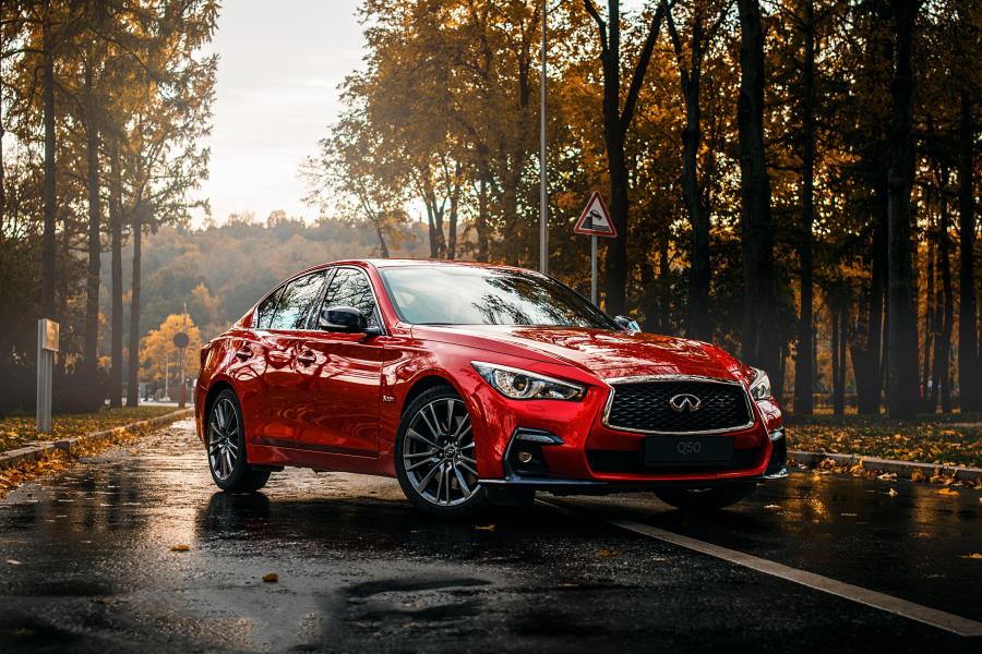 Infiniti q50s red sport